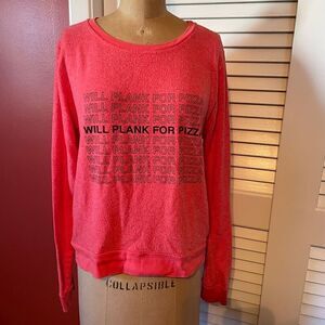 SOCIALLY FAB | will plank for pizza sweatshirt S